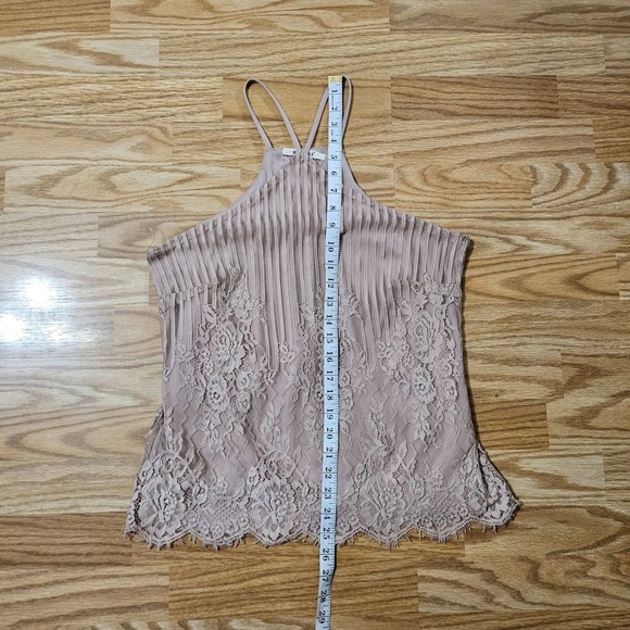 Miami Halter Top Womens Size S Pink Lace Straps Boho Chic - Picture 3 of 7